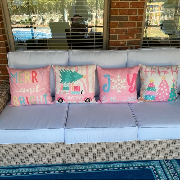 Pink Christmas Pillow (Chose 1) or more for add. discount Coquette Holiday Decor - Picture 11 of 16